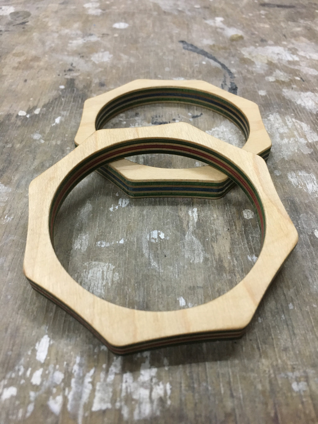 LGS Skateboard wooden bracelet - octagonal