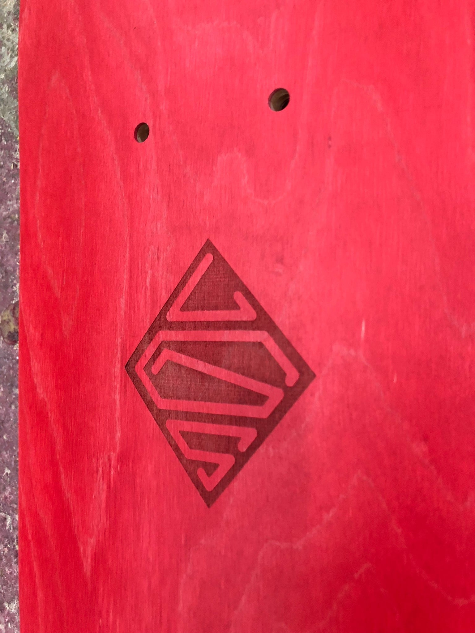 LGS Cruiser board, with clear grip, logos engraved