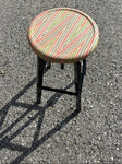 Beautiful and playful bar stool seat. made of skateboard wood layers. Fits on almost all support with round top structure.