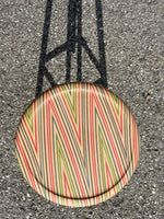 Beautiful and playful bar stool seat. made of skateboard wood layers. Fits on almost all support with round top structure.